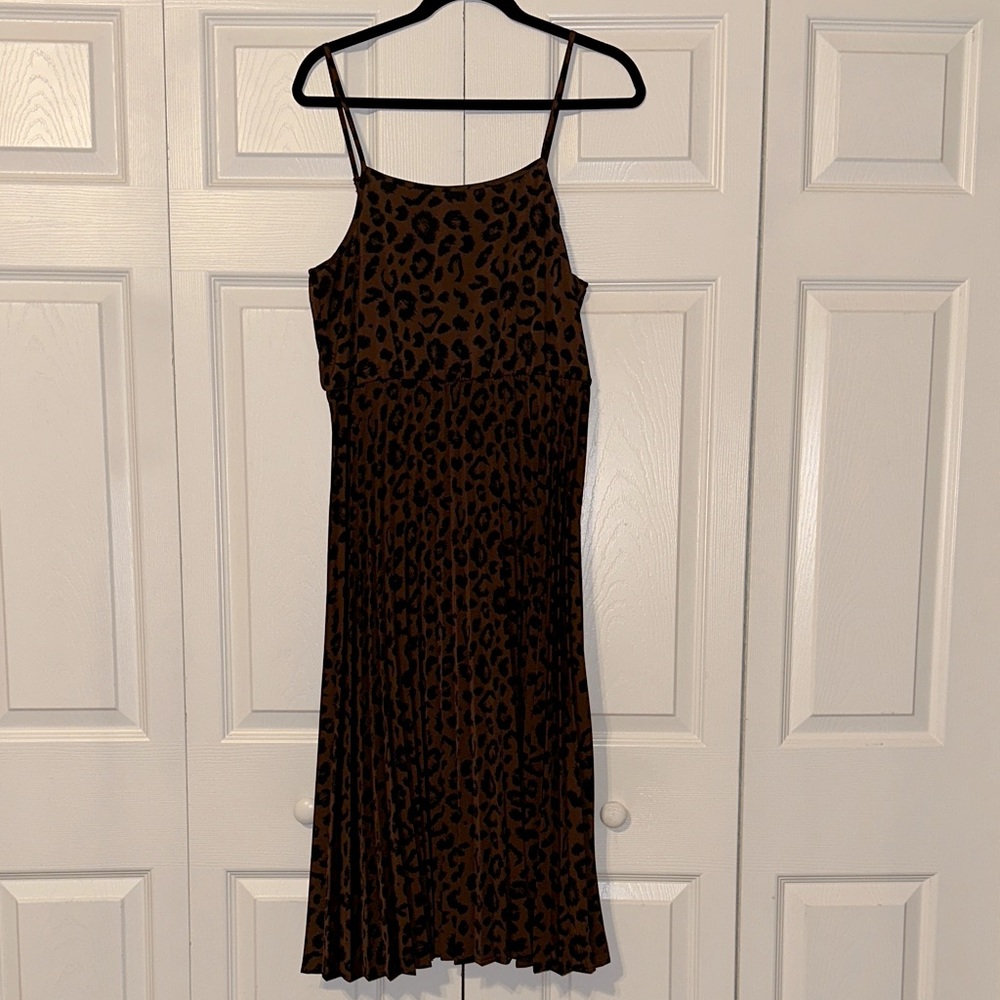 Leopard Print Spaghetti Strap Dress
